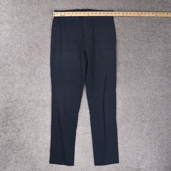 J.CREW Ludlow Slim Fit Seersucker Striped 29x32 Blue Tapered Leg Pants - Picture 3 of 14